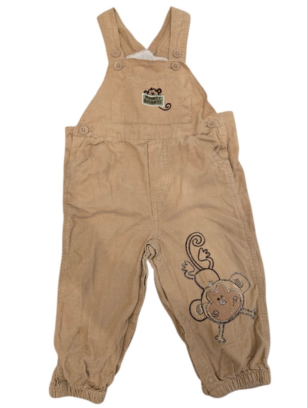 Vintage Y2k B.T. KIDS tan Corduroy Overalls